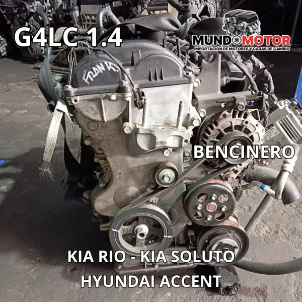 Motor Para Kia Rio 2010 2017 1.4 16v G4lc Bencinero
