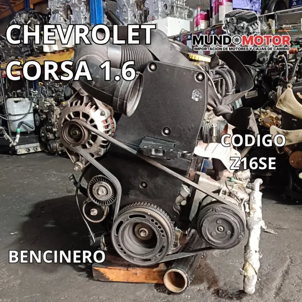 Motor Para Chevrolet Corsa 2000 2010 1.6 8v Z16se Bencinero