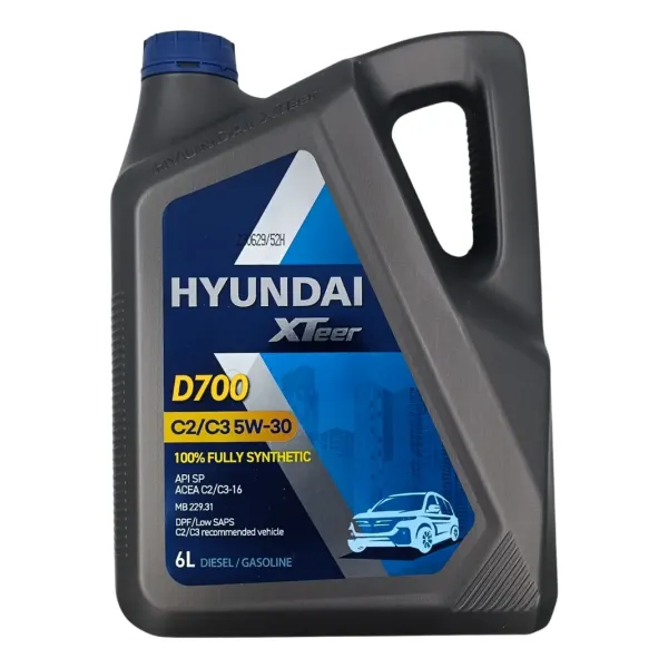 ACEITE MOTOR SINTETICO HYUNDAI XTER D700 5W30 SP/ACEA C2/C3 DPF /LOWSAP 6 LITROS - Aceite De Motor | ClickRepuestos
