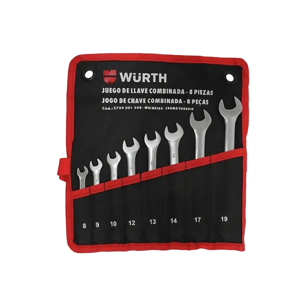 Set De Llaves Combinadas (8-19mm) 8 Piezas - Wurth