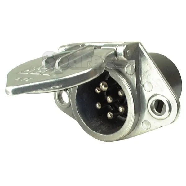 ENCHUFE CARRO MACHO 7 PINES CON TAPA - DENGE