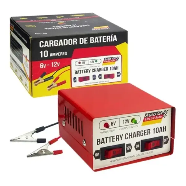 CARGADOR BATERIA AUTO-MOTO 10 AMP - Auto GP ElectroAuto - Cargadores | ClickRepuestos