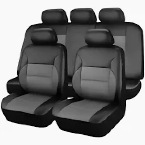 SET FUNDA CUERINA PREMIUM NEGRA/GRIS - RACINGTEC