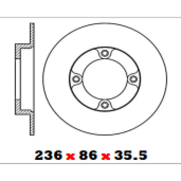 Disco De Freno Delantero Para Chevrolet Spark 1998 2016 0.8 / 1.0