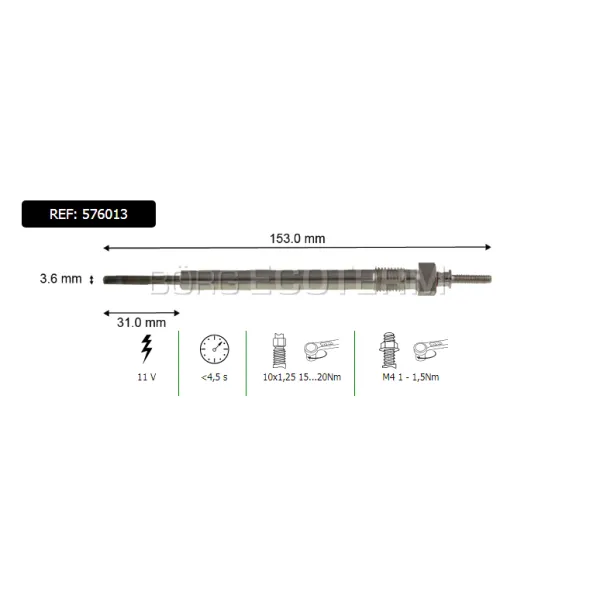 BUJIA INCANDESCENTE FIAT / HYUNDAI / KIA - BORG ECOTERM