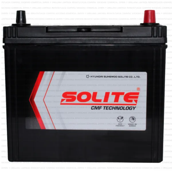 BATERIA 45AH 440CCA POSITIVO LADO DERECHO (- +) - SOLITE KOREA