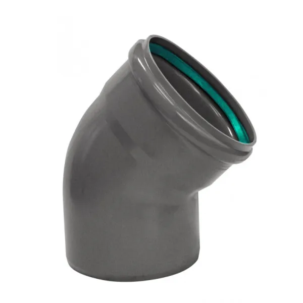 Codo Colector Pvc 45º Sn-4 315 Mm Inyectado Goma Verde - fittings colector para uso industrial