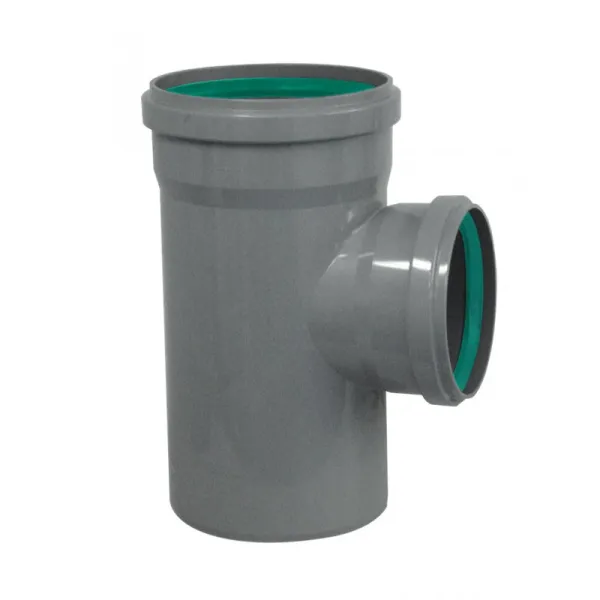 Tee Colector Pvc Sn-4 200x110 Mm Inyectado Goma Verde - fittings colector para uso industrial