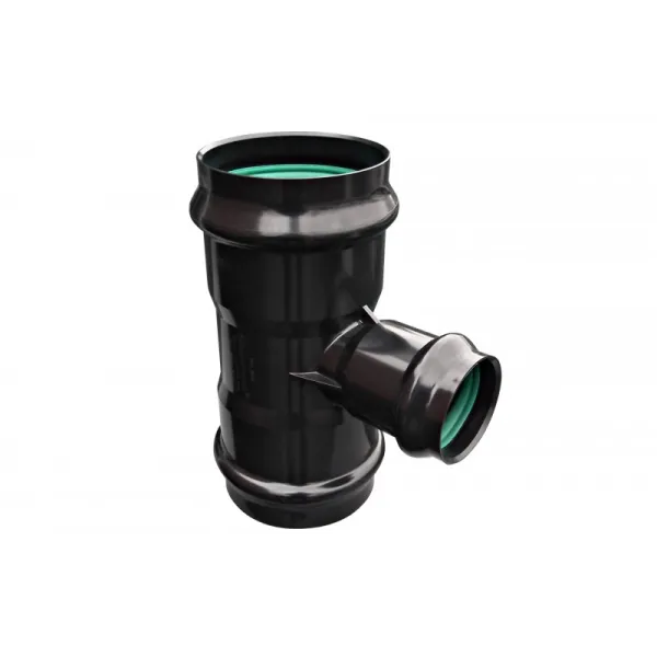 Tee Colector Pvc 200 X 110 Mm. Sn-8 Inyectada 3 Camp Goma Verde - fittings colector para uso industrial