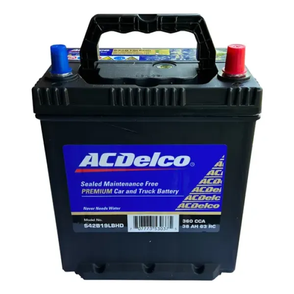 BATERIA 38AH 360CCA POSITIVO DERECHO ( - + ) ACDELCO ( BORNER GRANDE )