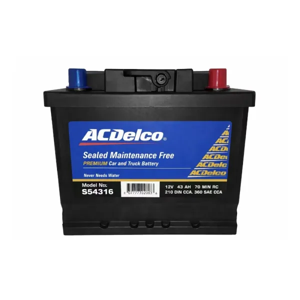 BATERIA 43AH 380CCA POSITIVO DERECHO ( - + ) ACDELCO