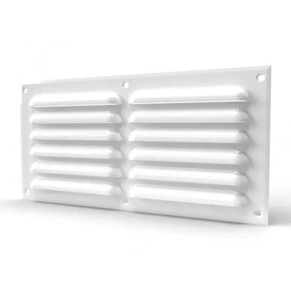 Celosía Plana 15 X 30 Blanca - celosías y extractores de aire para uso industrial