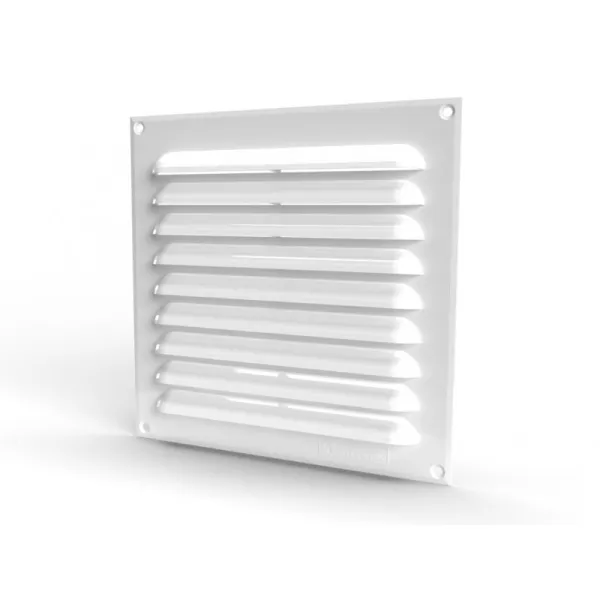 Celosía Plana 20 X 20 Blanca - celosías y extractores de aire para uso industrial