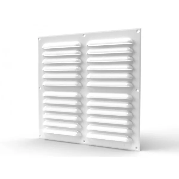 Celosía Plana 30 X 30 Blanca - celosías y extractores de aire para uso industrial