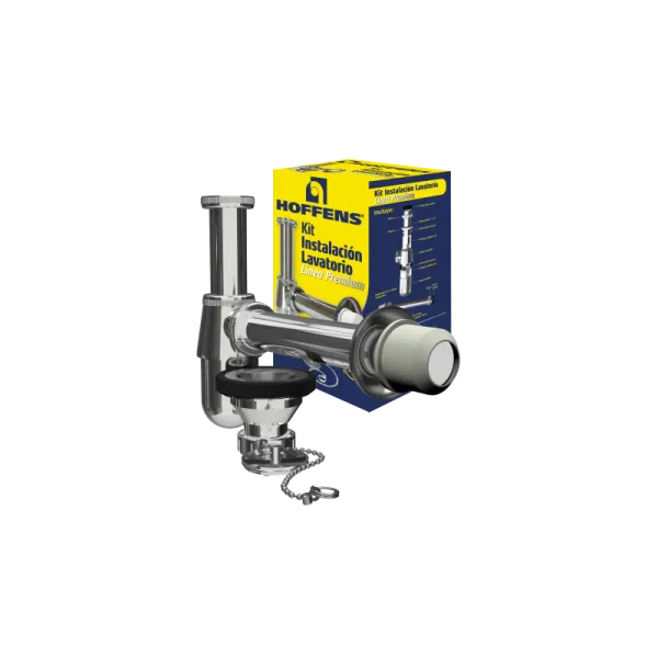 Kit Lavatorios Sifon 11/4 S/recta + Desagüe 11/4 Ac. Inox. + Capuchon - sifones y desagues para uso industrial