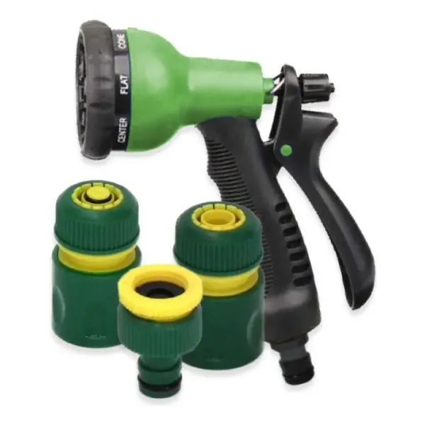 Pistola 8 Posiciones Con Adaptador Y Accesorios Blister - mangueras de jardin para uso industrial