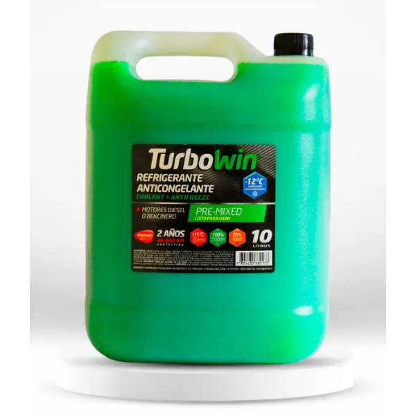 REFRIGERANTE ANTICONGELANTE VERDE 10 LITROS TURBOWIN - Sin Categoría | ClickRepuestos