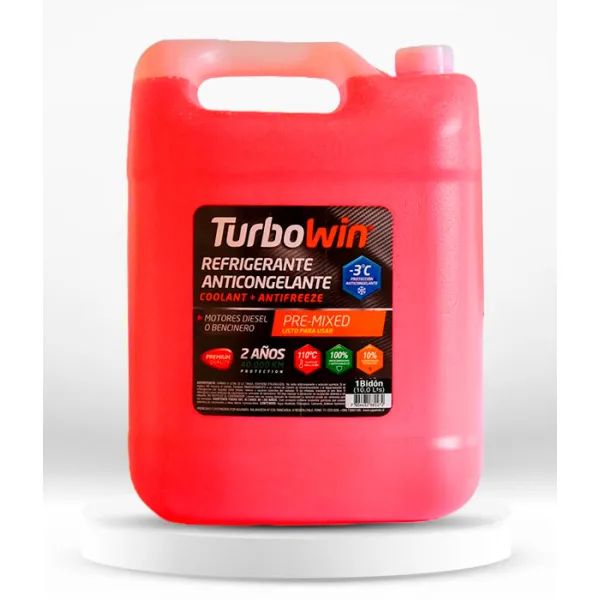 REFRIGERANTE ANTICONGELANTE ROJO 10 LITROS TURBOWIN